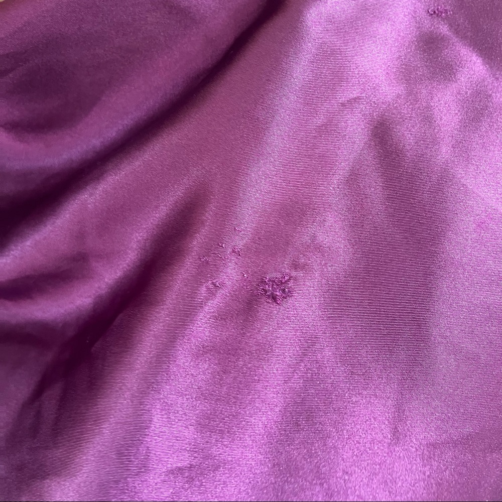 Vintage Purple Satin Sleeveless Top and Shorts Matching Pajama Set size 1X - Picture 4 of 4